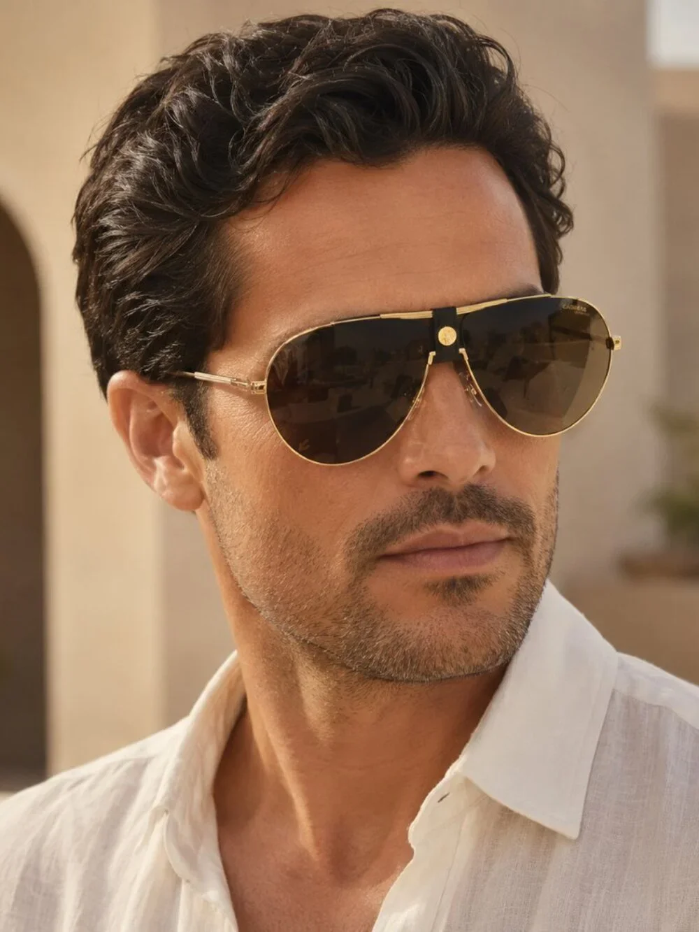 Carrera 1033/S Gold Brown Gradient Aviator Sunglasses 63mm